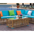 Double PE rattan wicker sofa sets wicker furniture